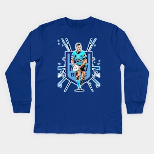 State of Origin - NSW Blues - NATHAN CLEARY Kids Long Sleeve T-Shirt